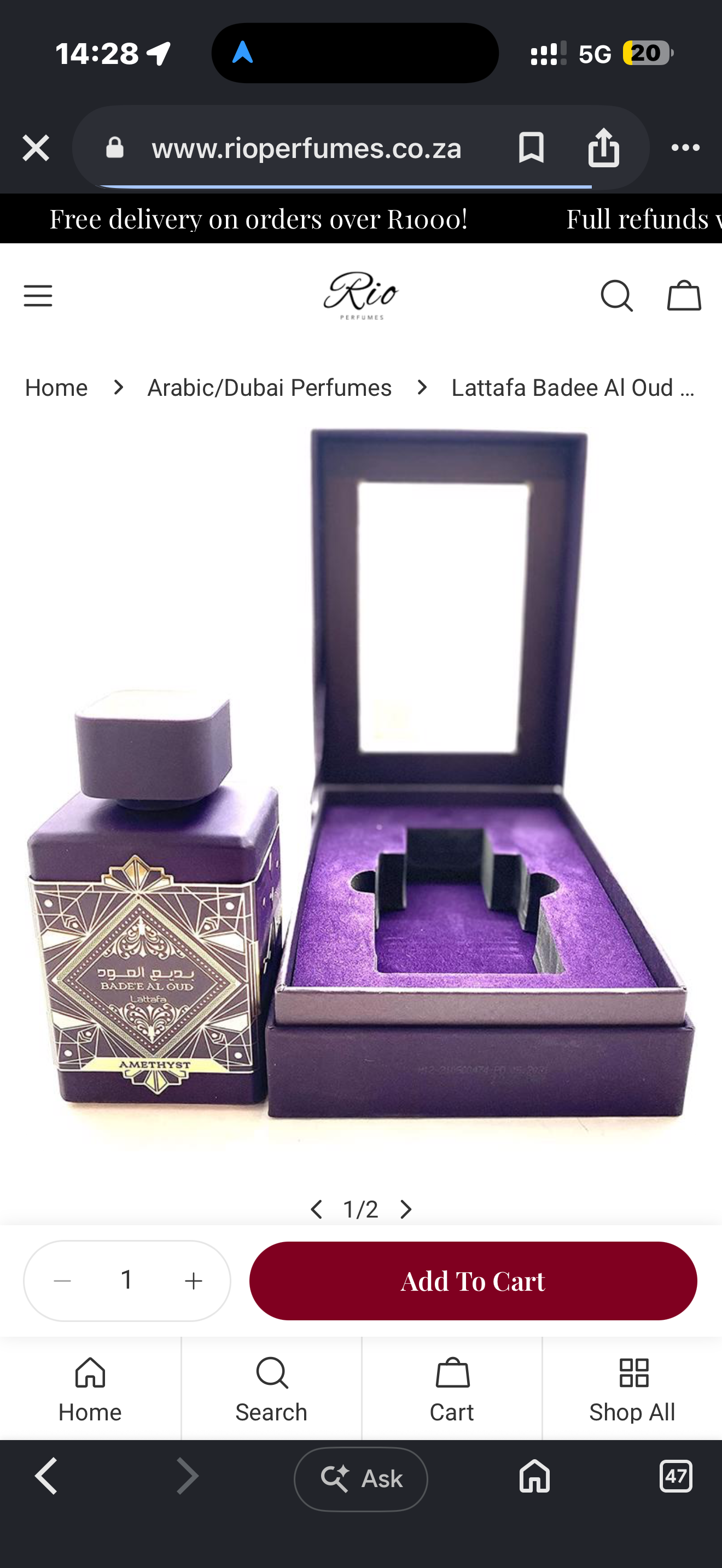 Lattafa Badee Al Oud Amethyst 100ml Eau De Parfum 100ml