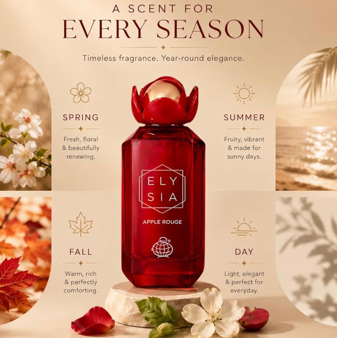 Fragrance World Elysia Apple Rouge (100ml Eau De Parfum)